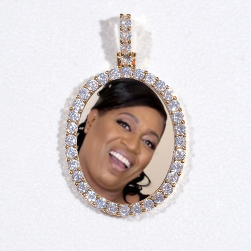 3D Oval Custom Picture Pendant