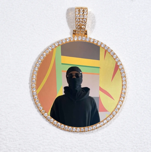 MEDIUM 3D CIRCLE CUSTOM PICTURE PENDANT
