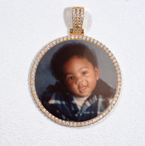 MEDIUM 3D CIRCLE CUSTOM PICTURE PENDANT