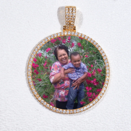 MEDIUM 3D CIRCLE CUSTOM PICTURE PENDANT