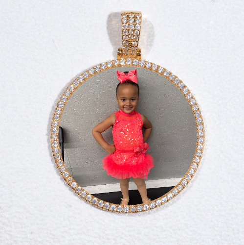 MEDIUM 3D CIRCLE CUSTOM PICTURE PENDANT