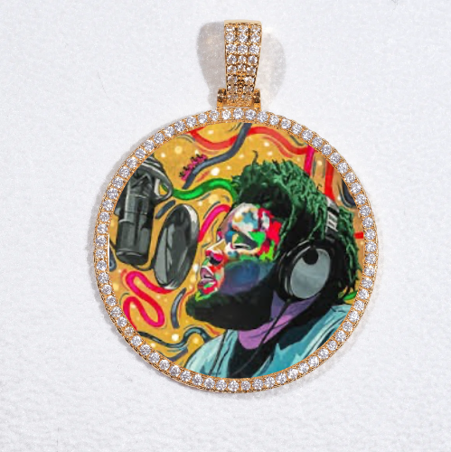 MEDIUM 3D CIRCLE CUSTOM PICTURE PENDANT