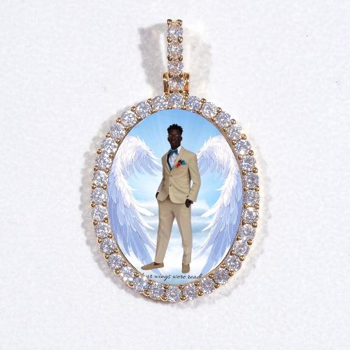 3D Oval Custom Picture Pendant