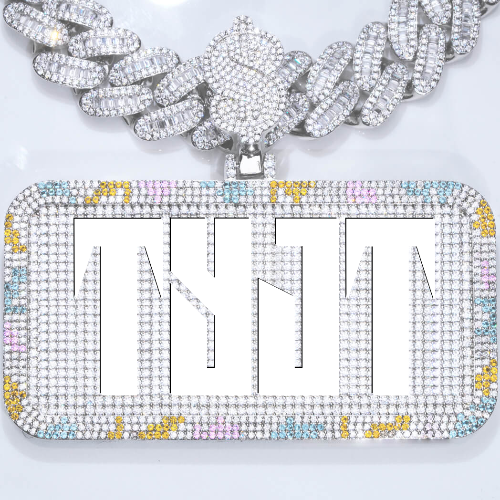 CUSTOM LETTER NECKLACE 3D COLORFUL SQUARE