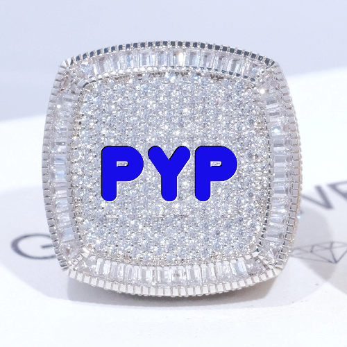 CUSTOM LETTER 3D ICED RING
