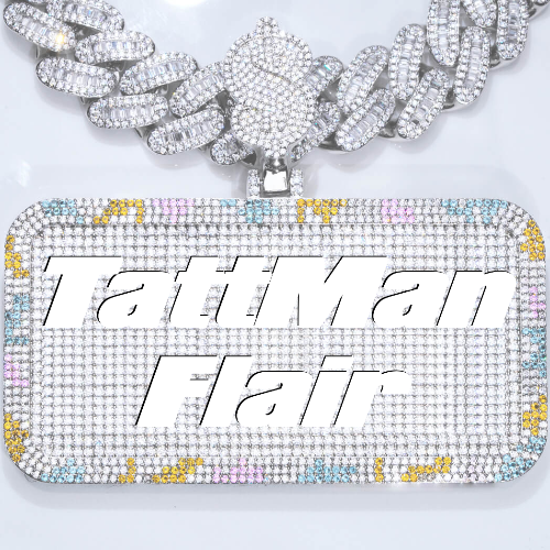CUSTOM LETTER NECKLACE 3D COLORFUL SQUARE