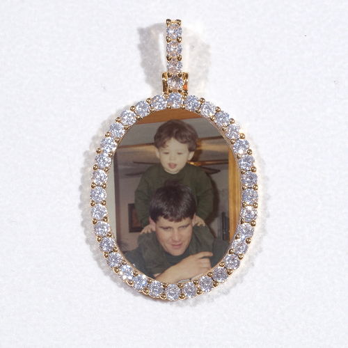 3D Oval Custom Picture Pendant
