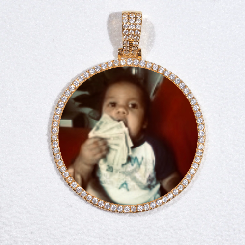 MEDIUM 3D CIRCLE CUSTOM PICTURE PENDANT