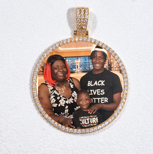 MEDIUM 3D CIRCLE CUSTOM PICTURE PENDANT