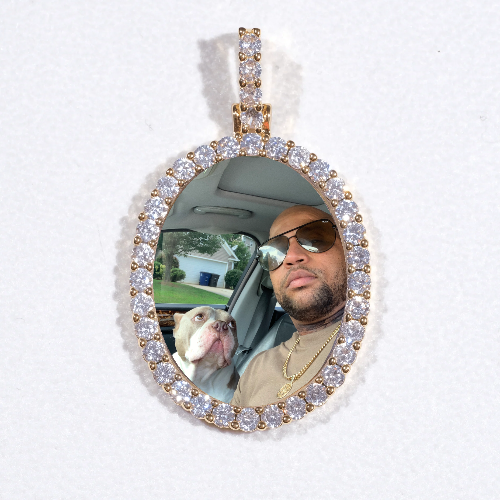 3D Oval Custom Picture Pendant
