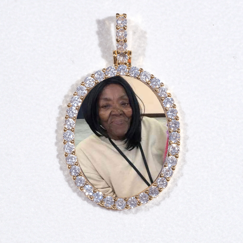 3D Oval Custom Picture Pendant