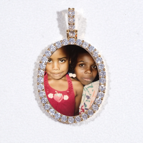3D Oval Custom Picture Pendant