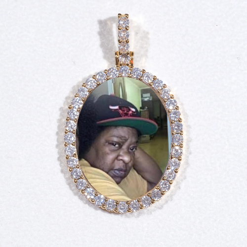3D Oval Custom Picture Pendant