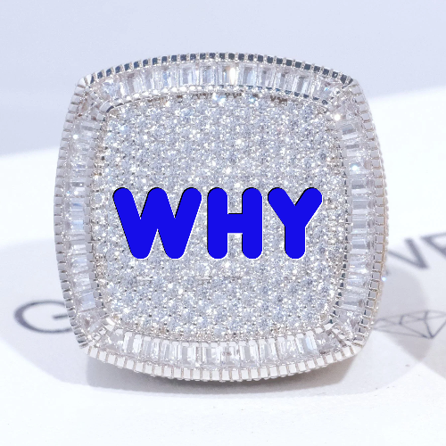 CUSTOM LETTER 3D ICED RING