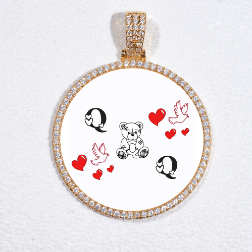 MEDIUM 3D CIRCLE CUSTOM PICTURE PENDANT