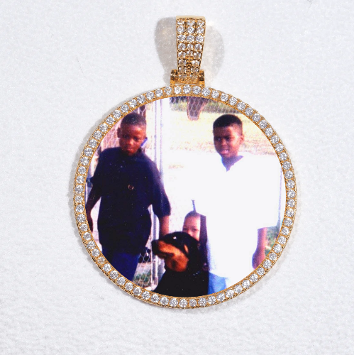 MEDIUM 3D CIRCLE CUSTOM PICTURE PENDANT