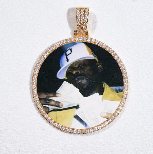 MEDIUM 3D CIRCLE CUSTOM PICTURE PENDANT