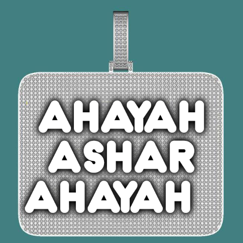 CUSTOM LETTER NECKLACE 3D BIG SQUARE