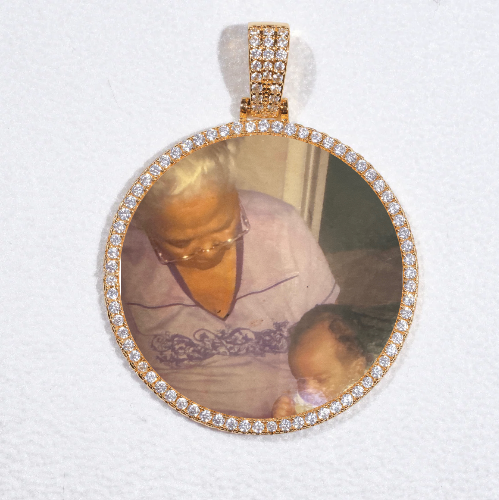 MEDIUM 3D CIRCLE CUSTOM PICTURE PENDANT