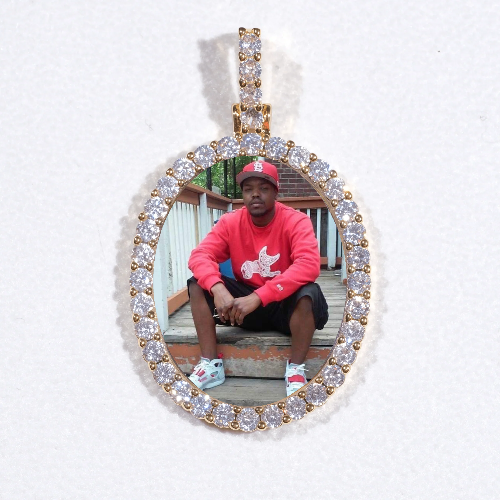 3D Oval Custom Picture Pendant