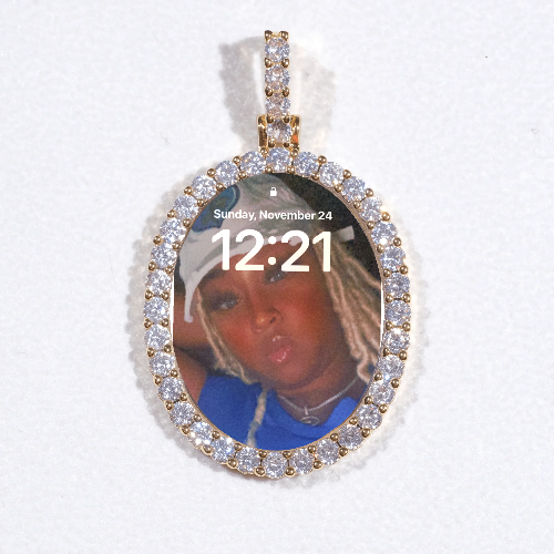 3D Oval Custom Picture Pendant