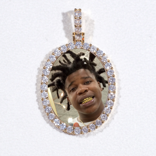 3D Oval Custom Picture Pendant