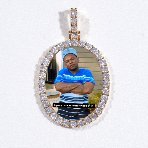 3D Oval Custom Picture Pendant