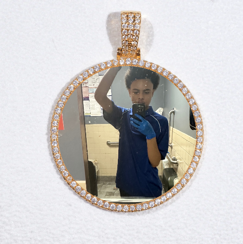 MEDIUM 3D CIRCLE CUSTOM PICTURE PENDANT