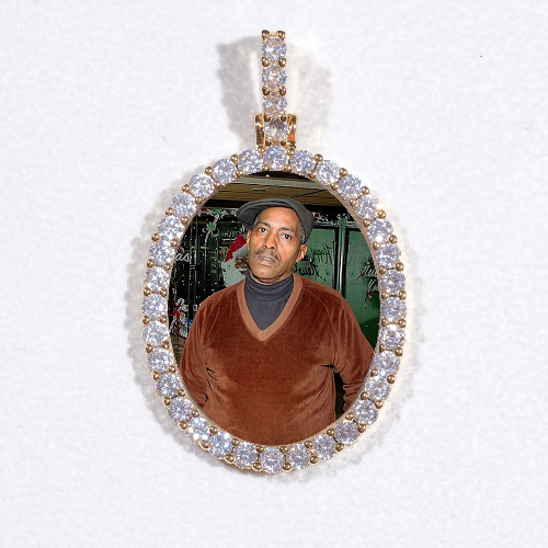 3D Oval Custom Picture Pendant