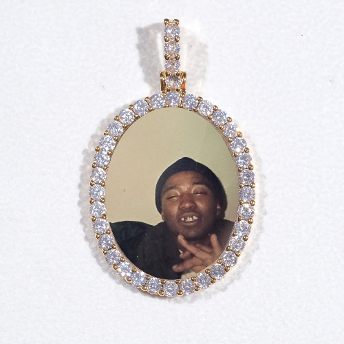3D Oval Custom Picture Pendant