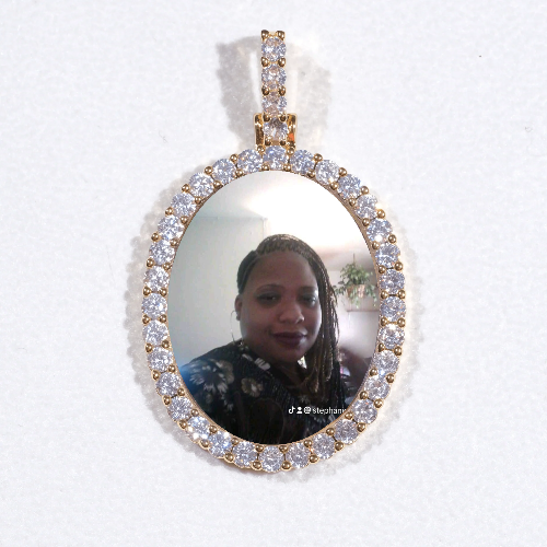 3D Oval Custom Picture Pendant