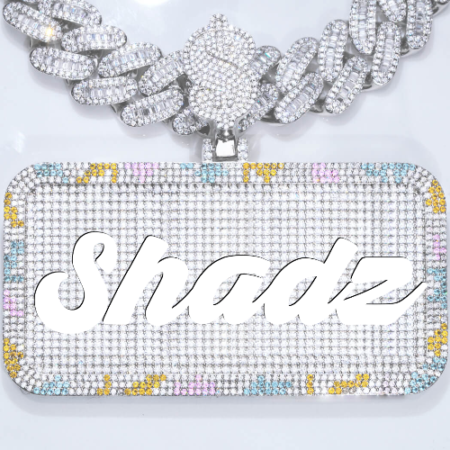 CUSTOM LETTER NECKLACE 3D COLORFUL SQUARE
