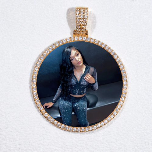 MEDIUM 3D CIRCLE CUSTOM PICTURE PENDANT