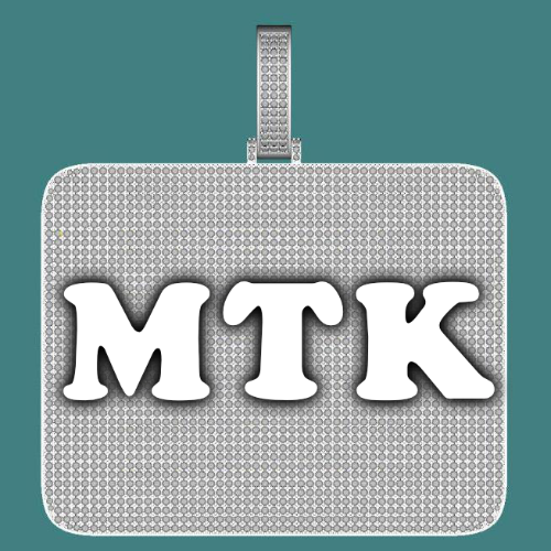 CUSTOM LETTER NECKLACE 3D BIG SQUARE