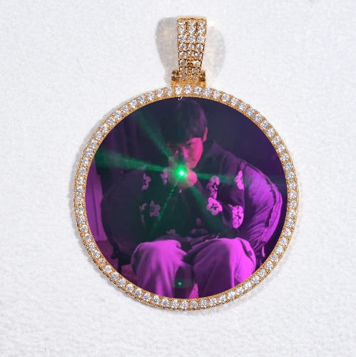 MEDIUM 3D CIRCLE CUSTOM PICTURE PENDANT