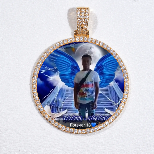 MEDIUM 3D CIRCLE CUSTOM PICTURE PENDANT