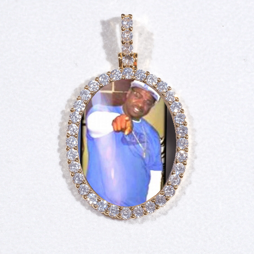 3D Oval Custom Picture Pendant