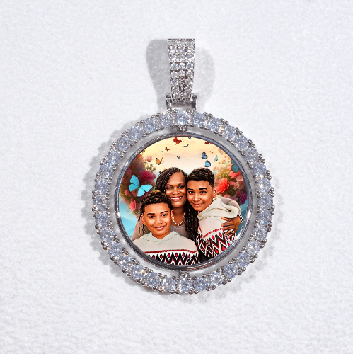 3D Spinning 2-Faced Custom Picture Pendant