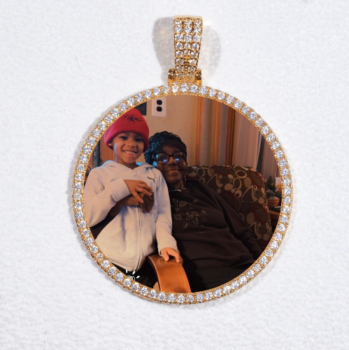 MEDIUM 3D CIRCLE CUSTOM PICTURE PENDANT
