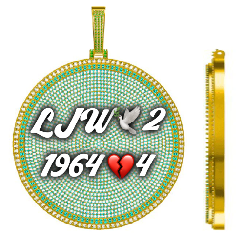 CUSTOM LETTER NECKLACE 3D BIG DISC