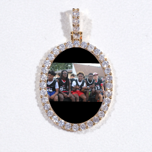 3D Oval Custom Picture Pendant