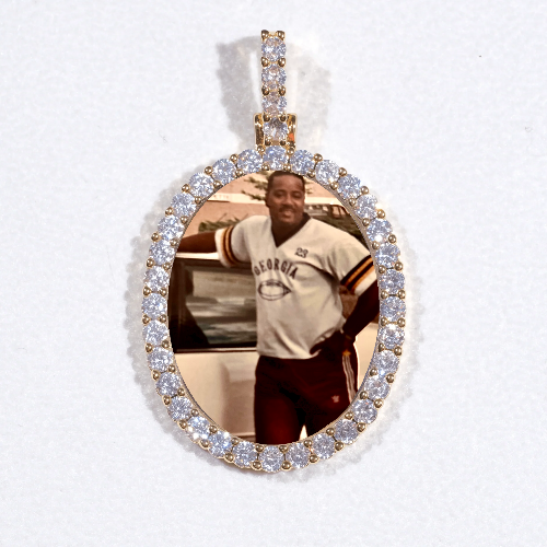 3D Oval Custom Picture Pendant