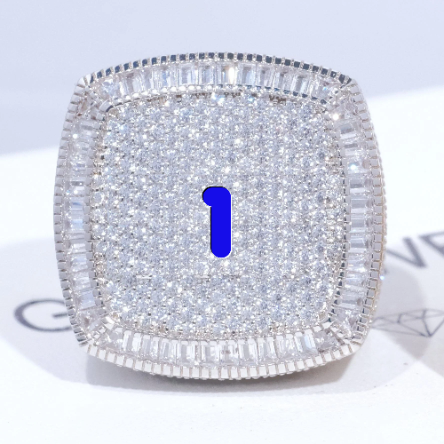 CUSTOM LETTER 3D ICED RING