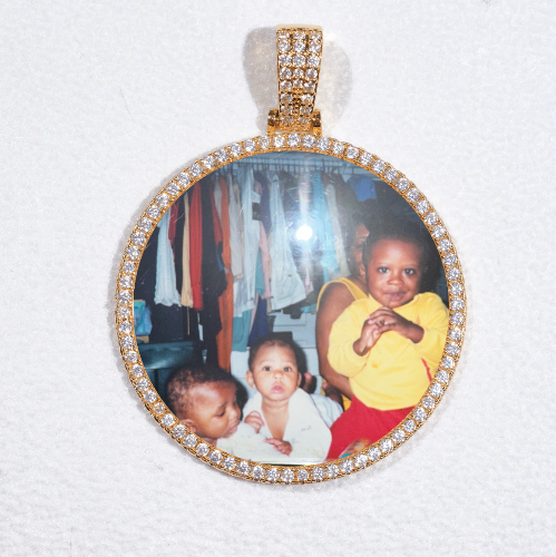 MEDIUM 3D CIRCLE CUSTOM PICTURE PENDANT