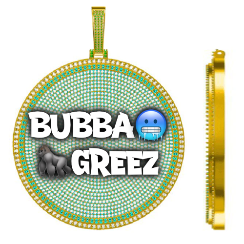 CUSTOM LETTER NECKLACE 3D BIG DISC
