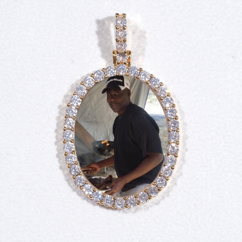3D Oval Custom Picture Pendant