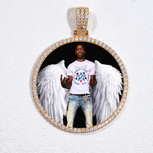 MEDIUM 3D CIRCLE CUSTOM PICTURE PENDANT