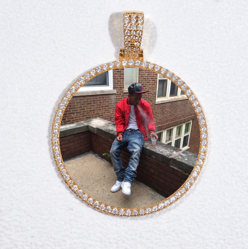 MEDIUM 3D CIRCLE CUSTOM PICTURE PENDANT