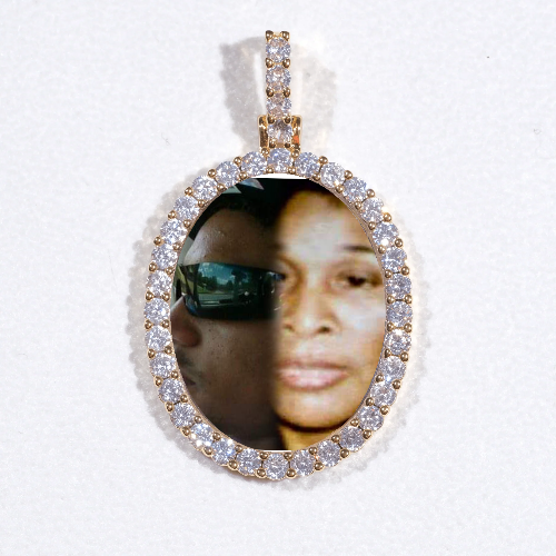 3D Oval Custom Picture Pendant