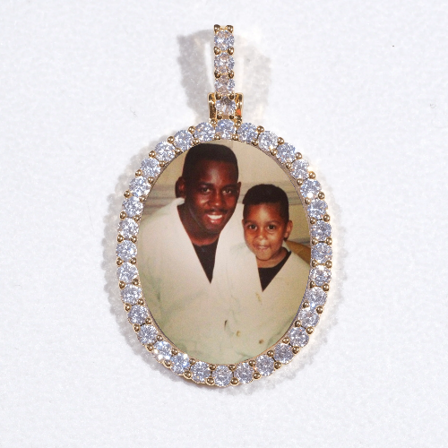 3D Oval Custom Picture Pendant